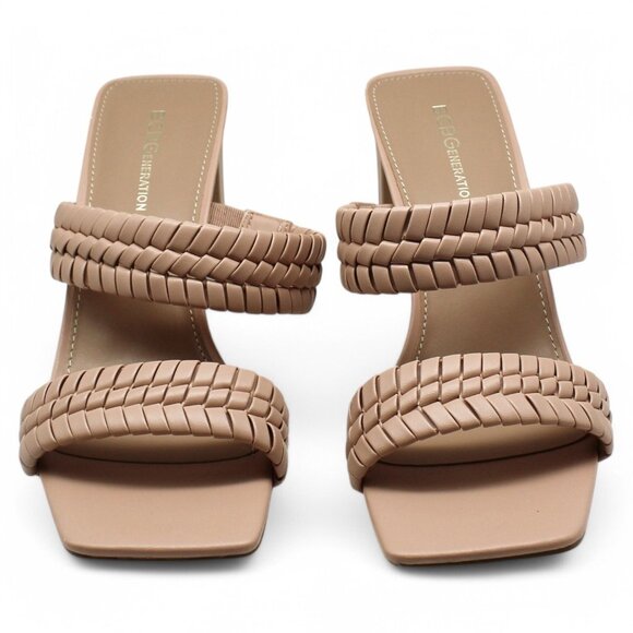 BCBGeneration Womens Fenda Faux Leather Strappy Block Heels - Picture 2 of 8